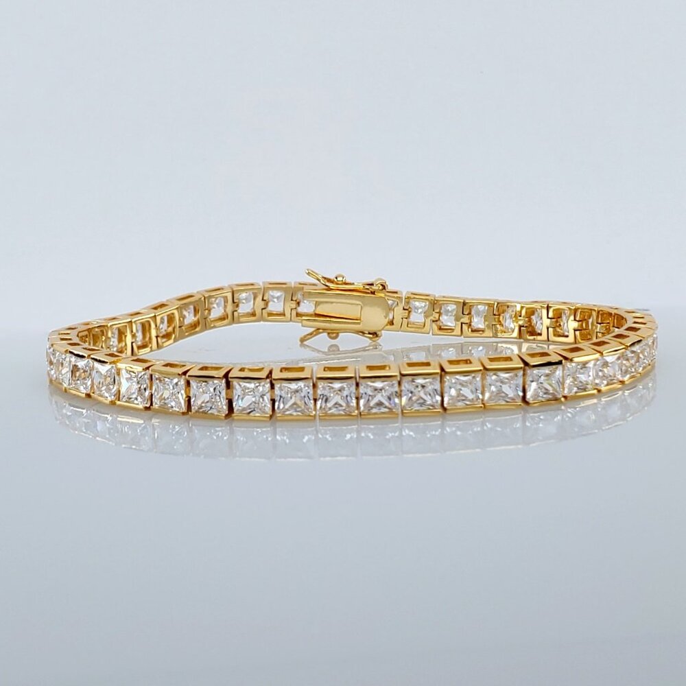14K Gold 2ct Square Diamond Womens Tennis Bracelet 14 K Jewelry 6.5" 7" 7.5" 8"